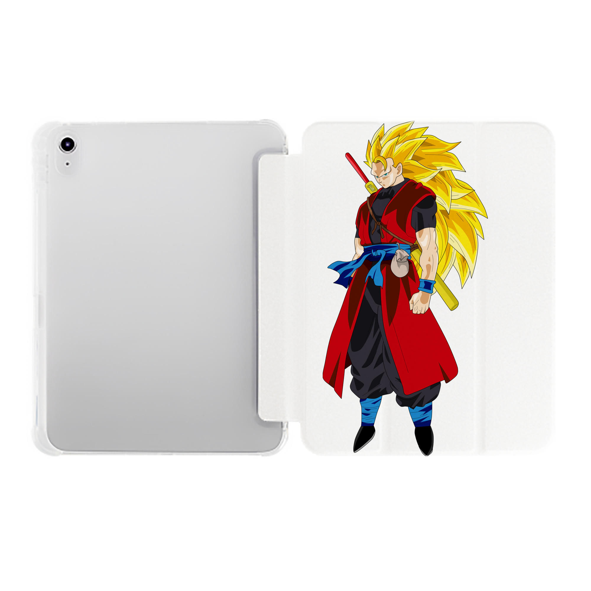 （画像用） ドラゴンボール トランクス（Torankusu）DRAGON BALL Trunks IPad ケース ペン収納付き 三つ折りスタンド PUレザー×シリコン 対応機種9.5/10.5/10.9インチ
